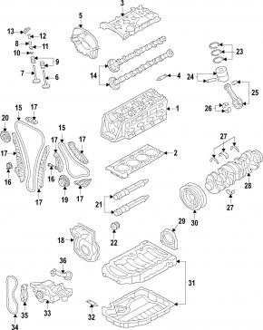 Connecting rod with piston Audi A6 C7 12-18 2.0
