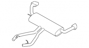 Rear muffler barrel BMW X5 E70 07-10 4.8