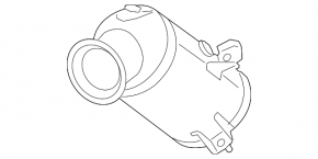 Intake pipe with catalytic converter BMW 5 G30 17-20 2.0T