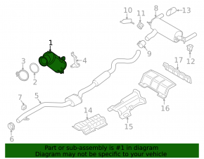Upper catalyst BMW F30 17-18 B46