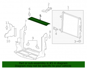 Upper radiator deflector Chevrolet Camaro 16-23 2.0
