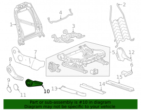 Chevrolet Equinox EV 24-26 Passenger Seat Height Adjustment Handle