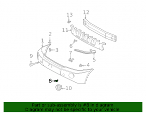 Front Bumper Tow Hook Cap Right Lexus RX300 RX330 RX350 04-09