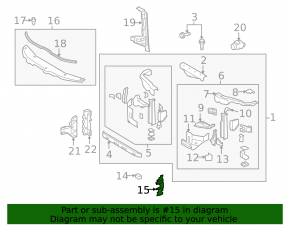 Left radiator deflector for Toyota Land Cruiser 2016-2021