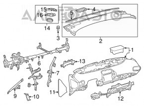 Toyota Prius 50 16-22 Torpedo Reinforcement Pipe