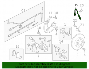 Brake hose rear left VW Tiguan 09-17