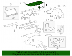 Rear shelf Lexus IS 14-20 black