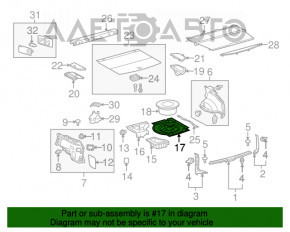 Lexus RX350 RX450h 10-15 spare tire cover, fabric