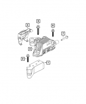 Engine mount bracket left Jeep Cherokee KL 14-20 2.0T, 2.4, 3.2