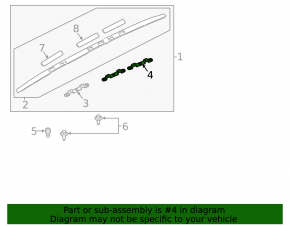 Roof rail bracket longitudinal right Nissan Murano z52 15-24