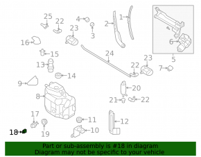 Audi Q8 19-26 washer fluid reservoir level sensor connector