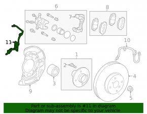 Front left ABS sensor for Toyota Prius C 12-19