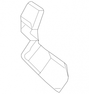 Rear seat belt latches left Kia Niro 17-22 HEV, PHEV gray