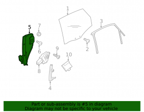 Window lift mechanism rear right Audi Q5 8R 09-17