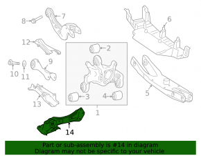 Mercedes X247 GLB 20-26 2020 Rear Left Longitudinal Arm with Bracket