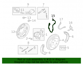 ABS sensor rear left Ford Fiesta 11-19