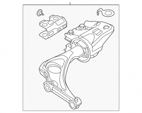 Lower long front left arm Mazda CX-90 24-26
