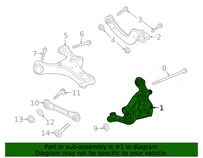 Lincoln Corsair 20-26 rear left axle
