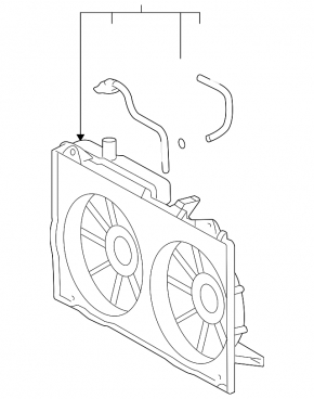 Diffuser radiator shroud bare Toyota Prius 2009 04-09