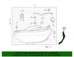 Lower right wing bracket VW Jetta 19-
