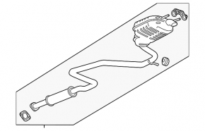 Muffler rear part with barrel Chevrolet Malibu 16- 1.5T, 1.8
