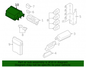 Nissan Versa Note 13-14 Underhood Fuse Box Cover