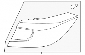 Light outer wing left Honda Accord 18-22