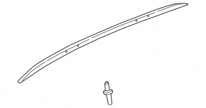 Longitudinal roof rail right Chevrolet Bolt 17-