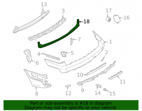 BMW X3 E83 trunk opening trim 03-10 2007-10, without aero pack