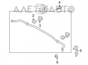 Rear stabilizer Kia Optima 11-13 hybrid 17.5mm