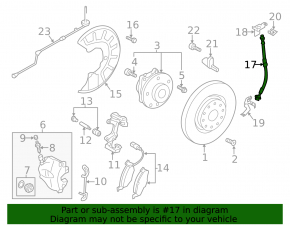 Brake hose front left VW Beetle 12-19