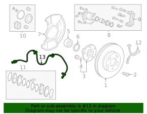 ABS sensor front right Honda Clarity 18-21 usa