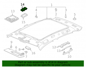 Rear right ceiling light Volkswagen ID.4 21-22