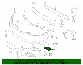 Front bumper mudguard right Nissan Murano z51 09-14
