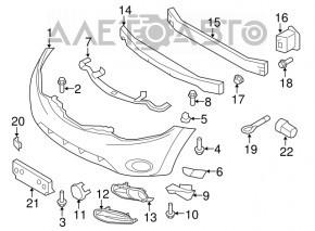 Front bumper mudguard right Nissan Murano z51 09-14