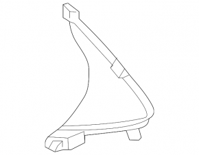 Left grille deflector for Acura RDX 19-25 2019-24