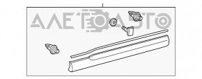 Door trim lower rear left Toyota Highlander 11-13