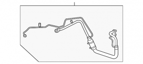 Air conditioner tube heater-condenser first Honda CRV 20-22 hybrid