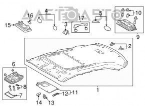 Front light Lexus IS 14-18 gray, scratch
