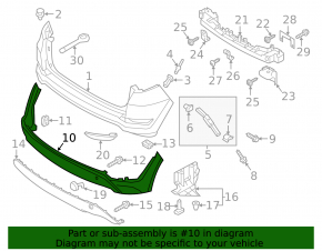 Front Bumper Lip Hyundai Tucson 16-18 Structure Black