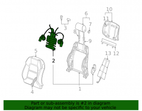 Driver's seat lumbar support with motor for Audi Q7 4L 10-15