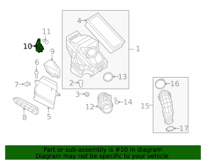 Air filter housing bracket Audi A4 B8 08-16
