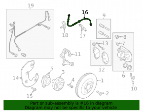 Front left brake hose Audi A4 B8 08-16