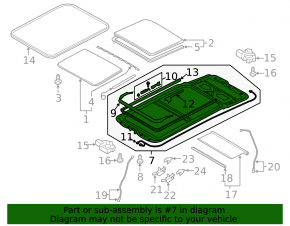 Panoramic mechanism frame Audi Q3 8U 15-18