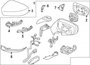 Subaru Forester 2025-2026 lower left side mirror cover
