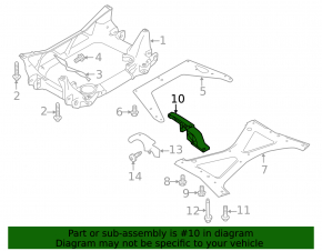 Front stabilizer bracket right Porsche Panamera 14-16 AWD