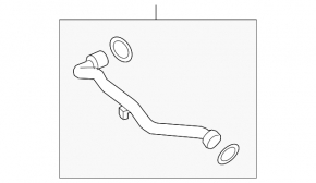 Right metal cooling system pipe for Porsche Cayenne 19-26 2.9T, 3.0T