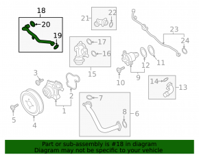 Right metal cooling system pipe for Porsche Cayenne 19-26 2.9T, 3.0T