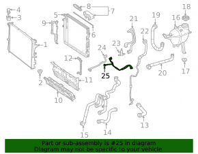 Mercedes W167 GLE 450 20-24 Cooling System Return Hose