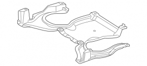 Rear engine guard Mercedes GLC 300 16-19 Coupe